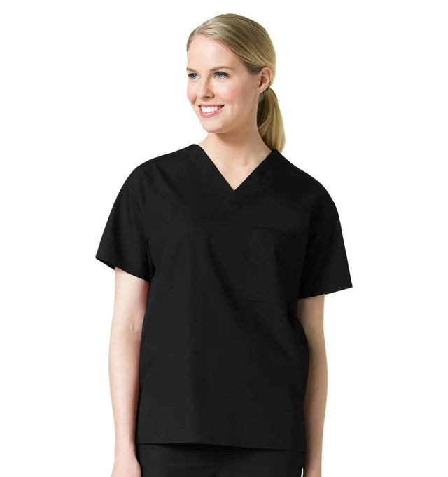 Maevn Unisex Core V-Neck Top Black