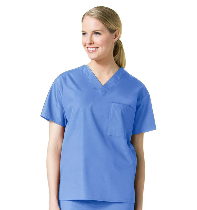 Maevn Unisex Core V-Neck Top Ceil Blue