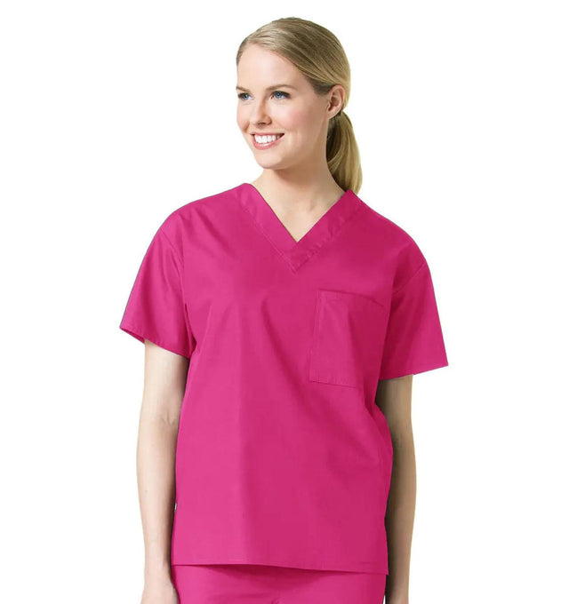 Maevn Unisex Core V-Neck Top Passion Pink
