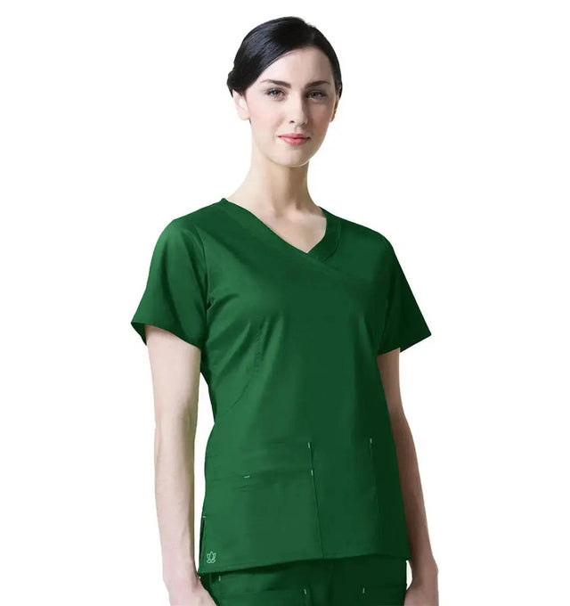 Maevn Women's "Blossom" Scrub Top 1102 Hunter Green