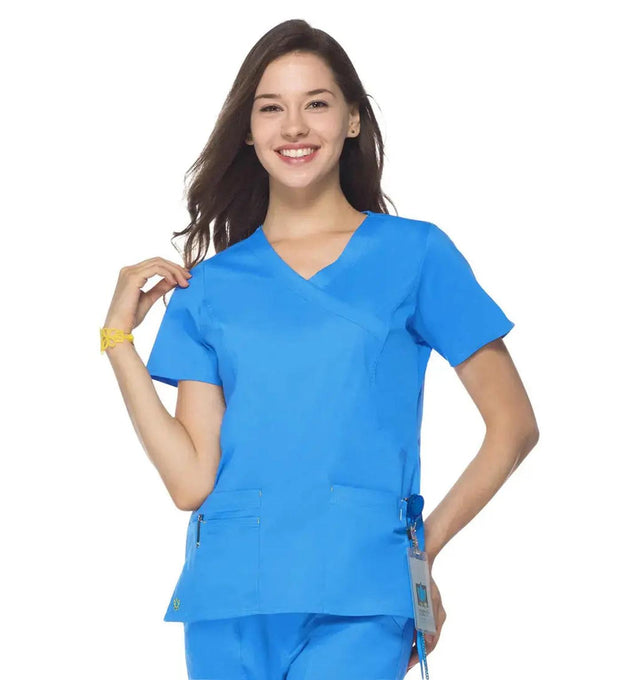Maevn Women's "Blossom" Scrub Top 1102 Ceil Blue