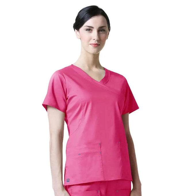 Maevn Women's "Blossom" Scrub Top Passion Pink