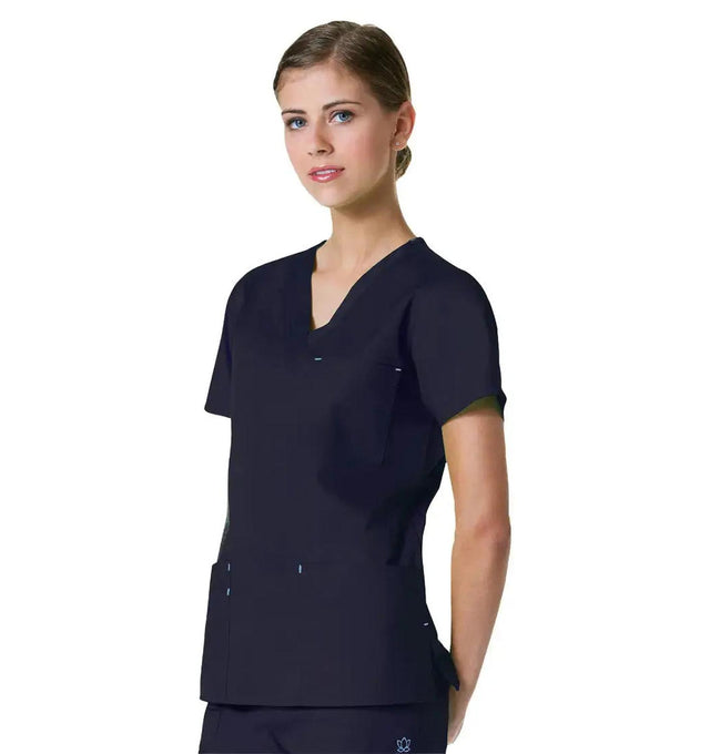 Maevn Women's Blossom 3 Pocket V-Neck Scrub Top 1202