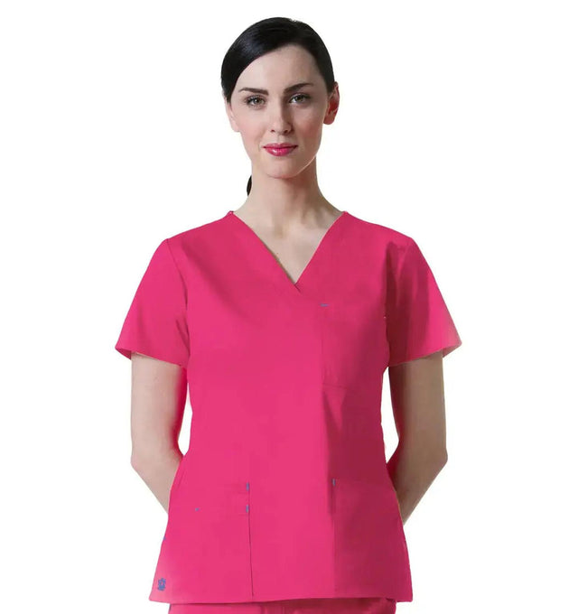 Maevn Women's Blossom 3 Pocket V-Neck Scrub Top 1202