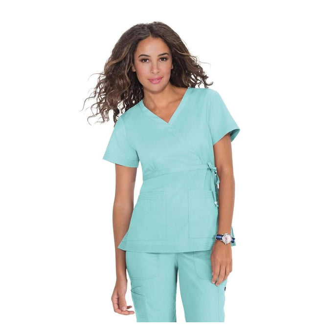 Koi Katelyn Scrub Top Blue