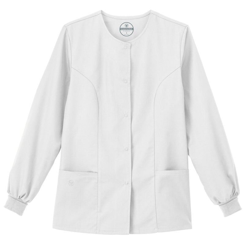 Fundamentals Women's 28" Warm-Up Jacket White