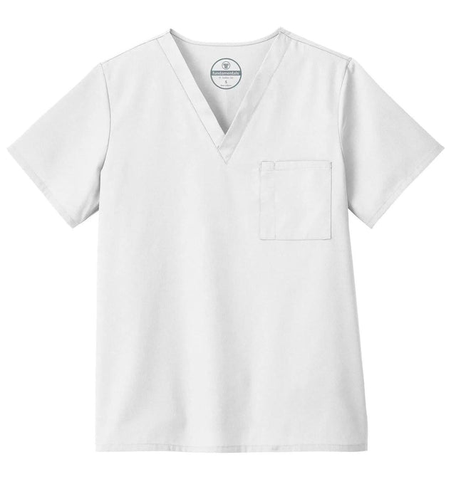 Fundamentals Unisex One Pocket Top - Front White