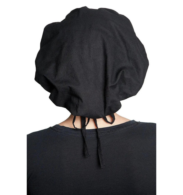 Fiumara Apparel Bouffant Cap Black Back Down
