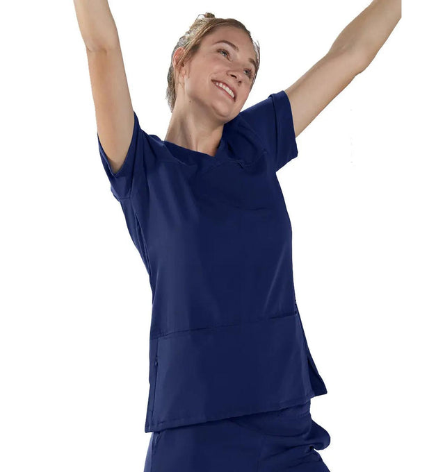 Jockey Scrubs Women's True Fit Crossover V-Neck Top - Main Image New Navy