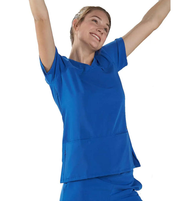 Jockey Scrubs Women's True Fit Crossover V-Neck Top - Main Image Royal