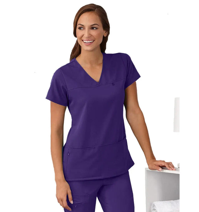 Jockey Scrubs Women's True Fit Crossover V-Neck Top - Main Image Purple
