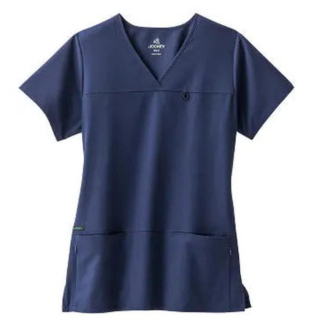 Jockey Scrubs Women's True Fit Crossover V-Neck Top - Front Image New Navy