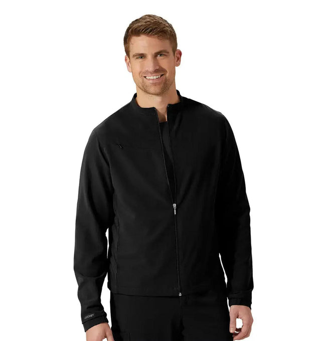 Jockey Unisex Warm Up Jacket-Model Image (Black)