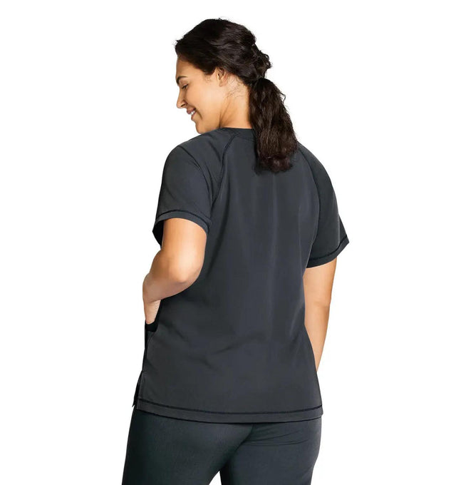 Jockey Ladies Comfort Crew Top - Back Charcoal