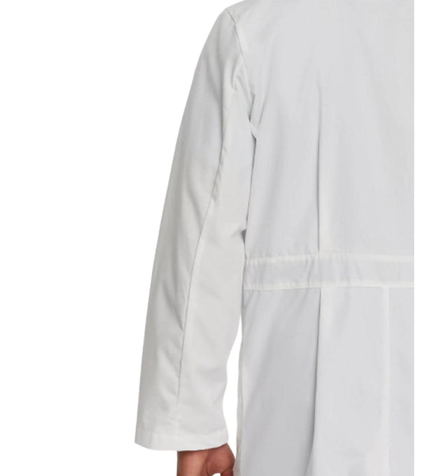 Landau Unisex 3-Pocket Full-Length Lab Coat 3187 -White-Armview