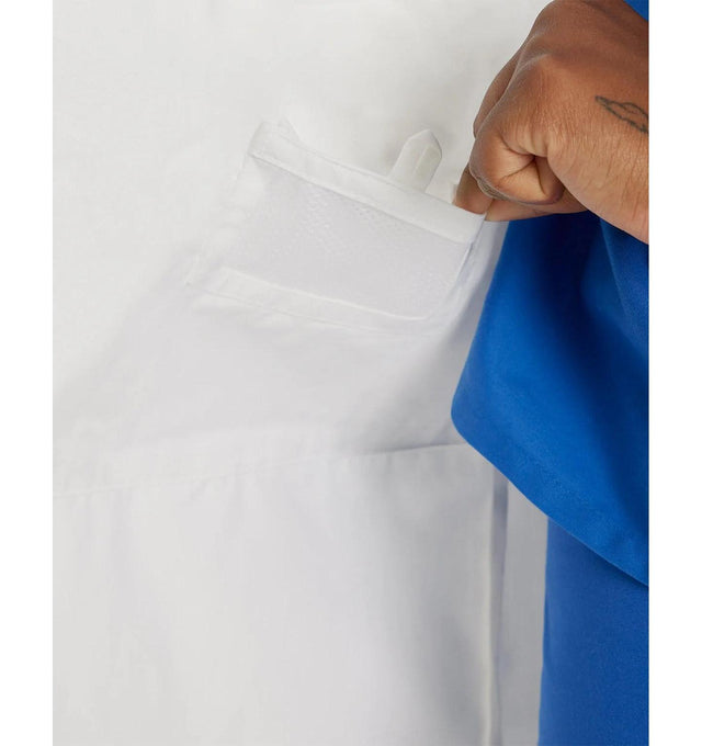 Landau Men's 5-Pocket Mid-Length Notebook Lab Coat 3174 -White-Pocketview