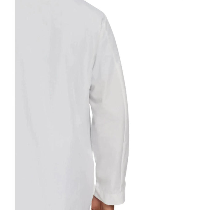 Landau Unisex 2-Pocket Full-Length Lab Coat 3178 -White-Back closeview