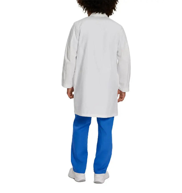 Landau Unisex 2-Pocket Full-Length Lab Coat 3178 -White backview