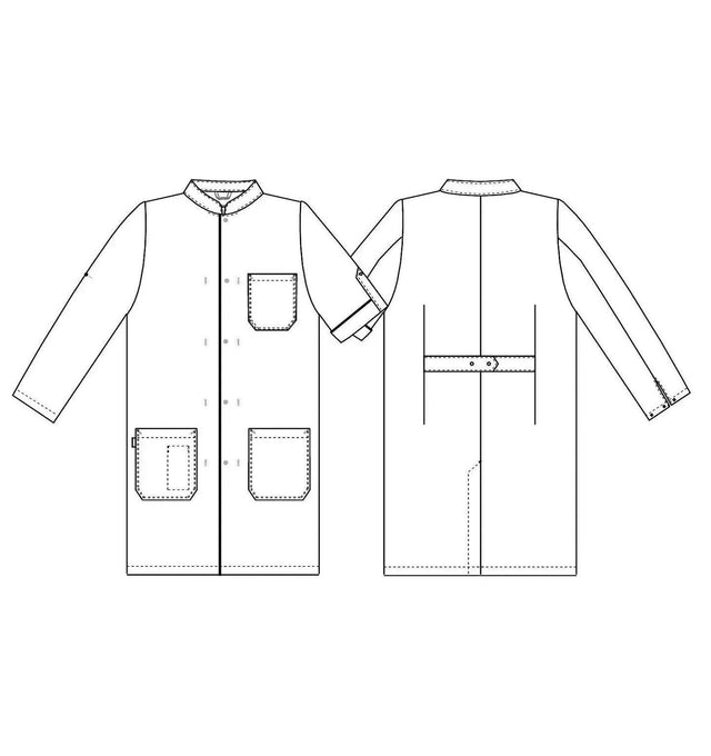 Kentaur Unisex Scrub Coat Stand Up Collar Sketch