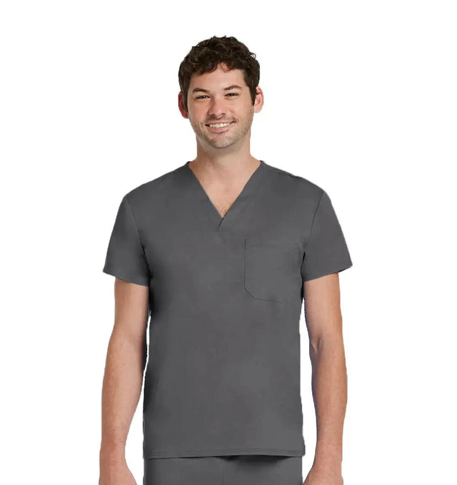 Maevn 3500 Unisex Basic V-Neck Top Pew -Front