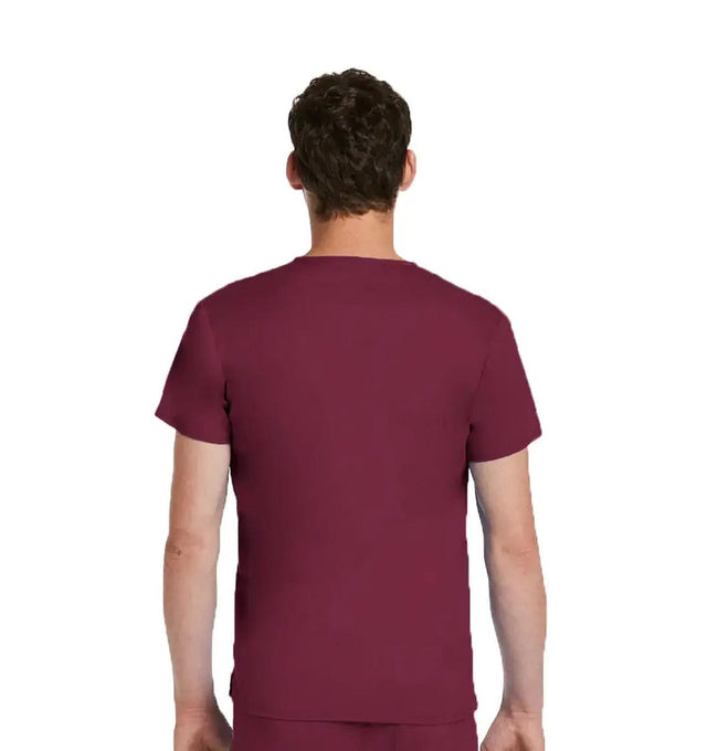 Maevn 3500 Unisex Basic V-Neck Top Wine - Back