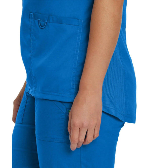 Landau ProFlex Women's 2-Pocket V-Neck Scrub Top 4168-arm sideview