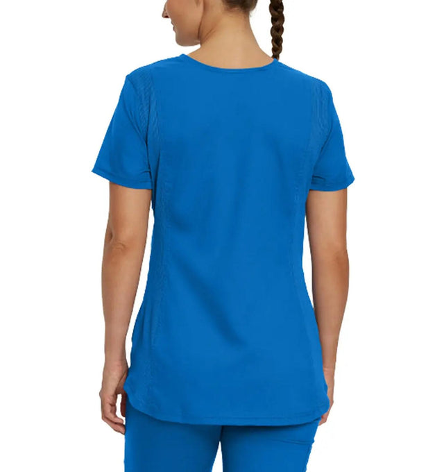 Landau ProFlex Women's 2-Pocket V-Neck Scrub Top 4168-backview