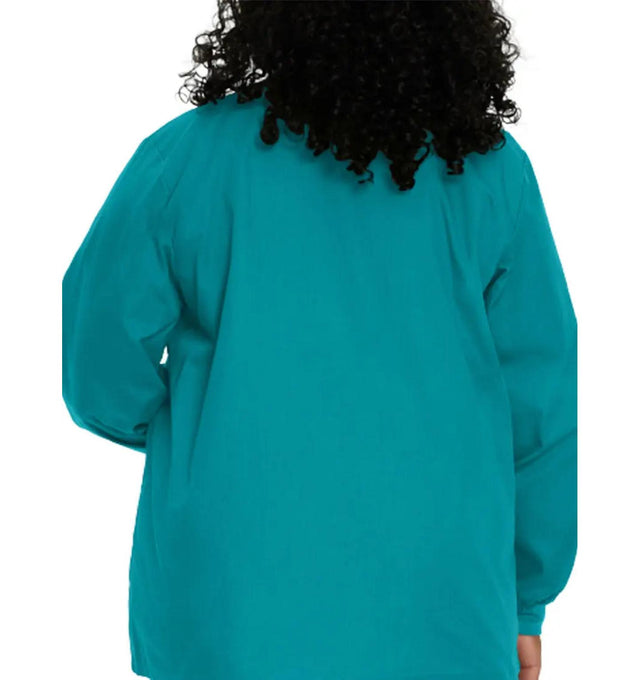 Landau ProFlex Women's Warm-Up Scrub Jacket 70227 -teal-backviewview