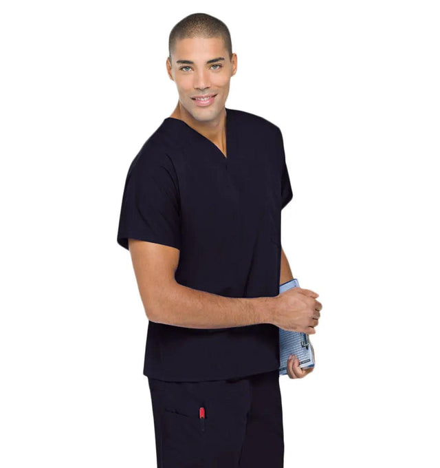 Landau Unisex Scrub Top Black
