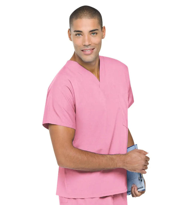 Landau Unisex Scrub Top Pink