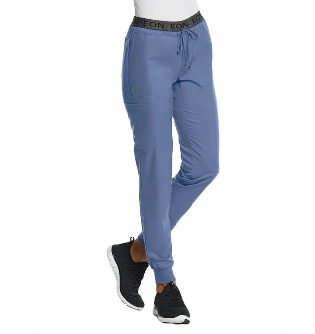 Sporty Full Elastic Logo Waist Jogger Pant Infinity Blue