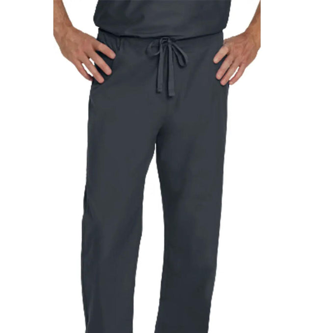 Landau Essentials Unisex Straight-Leg Scrub Pants 7602 -Graphite-Frontview