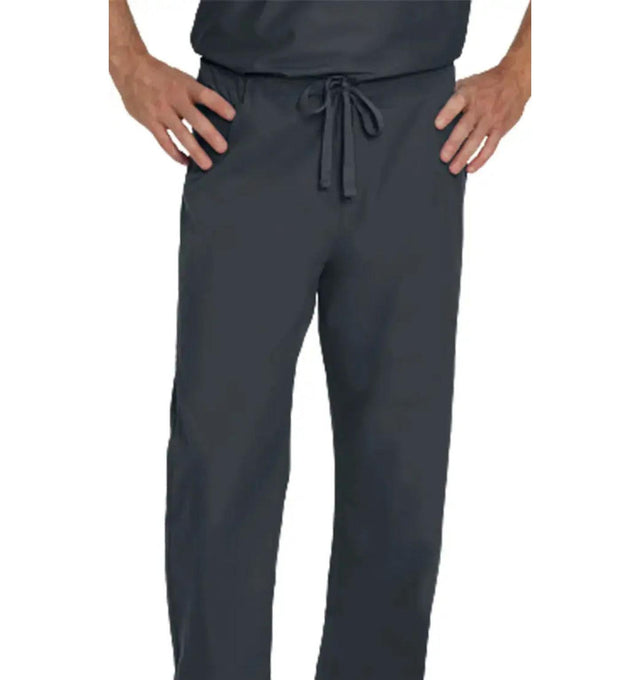 Landau Essentials Unisex Straight-Leg Scrub Pants 7602 -Graphite-frontview