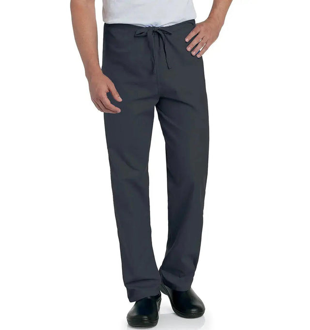 Landau Essentials Unisex Straight-Leg Scrub Pants 7602 -Graphite-frontview