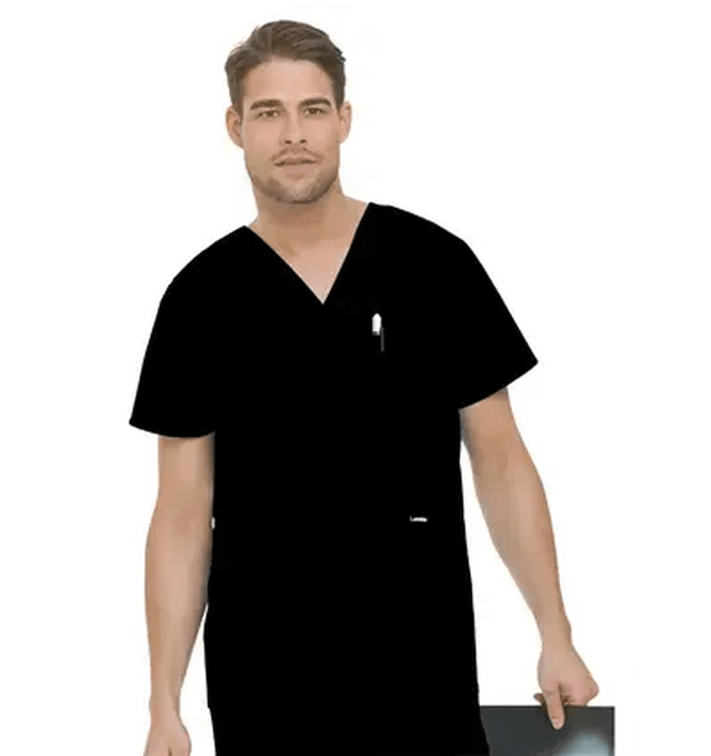 Landau Men's V - Neck 5 - Pocket Scrub Top - Fiumara Medical