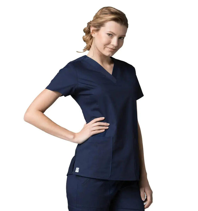 V-Neck Pocket Top True Navy