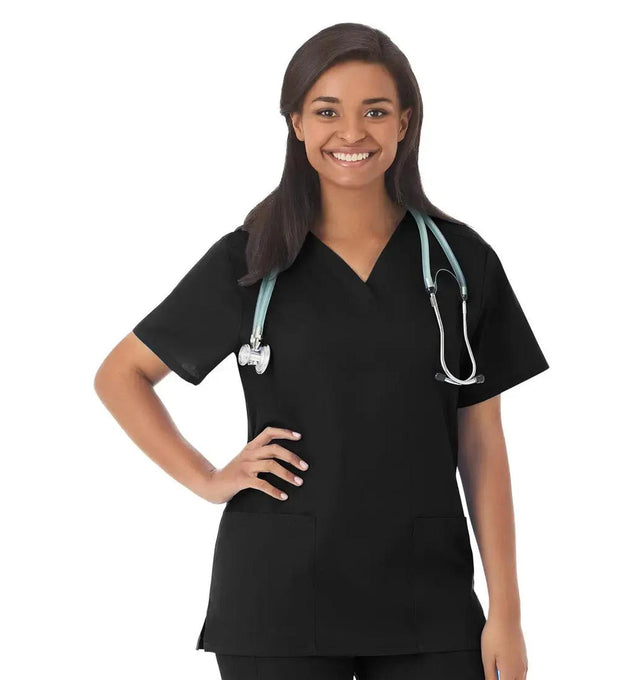 Fundamentals Women's Two Pocket V-Neck Top - Main Image Black