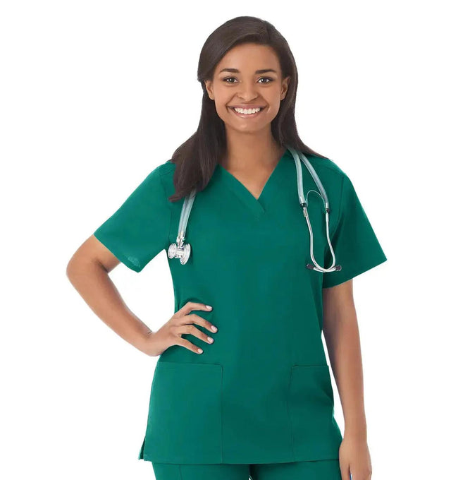 Fundamentals Women's Two Pocket V-Neck Top - Main Image Hunter