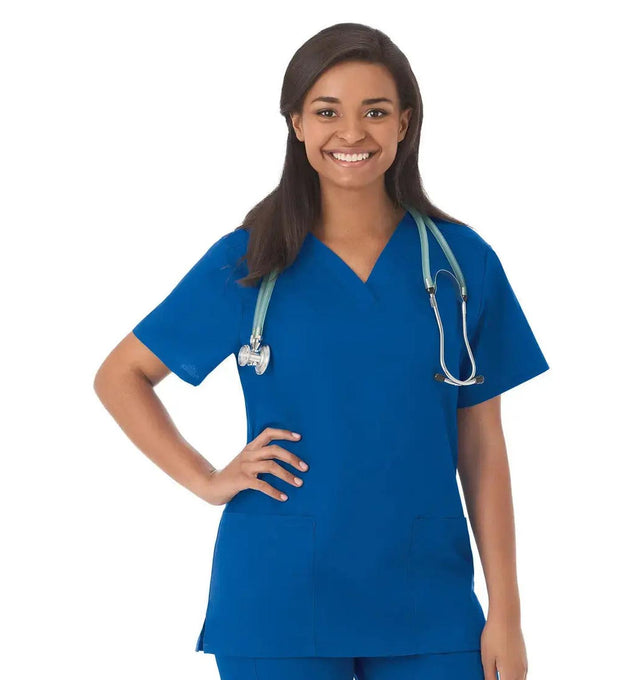 Fundamentals Women's Two Pocket V-Neck Top - Main Image Royal