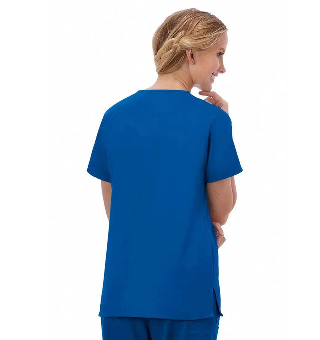 Fundamentals Women's Two Pocket V-Neck Top - Back Royal