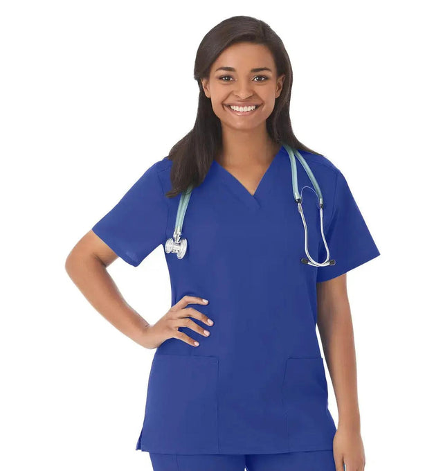 Fundamentals Women's Two Pocket V-Neck Top - Main Image Galaxy Blue