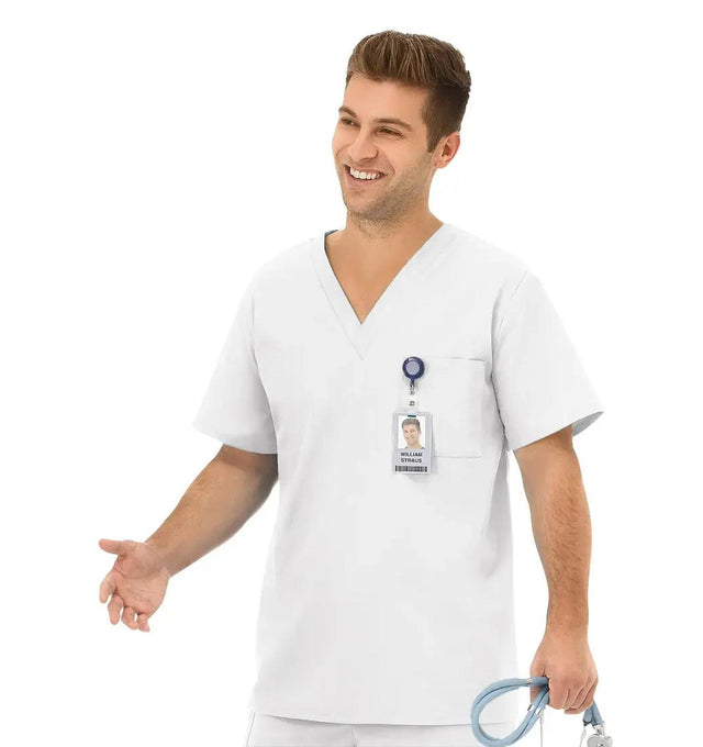 Fundamentals Unisex One Pocket Top - Main Image White