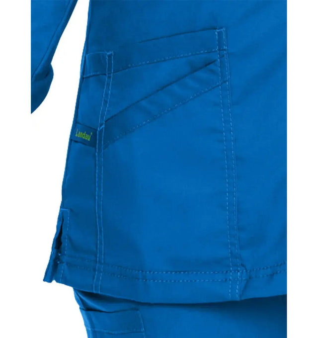Landau ProFlex Women's Warm-Up Scrub Jacket 3038 pocket-Sidepocketview