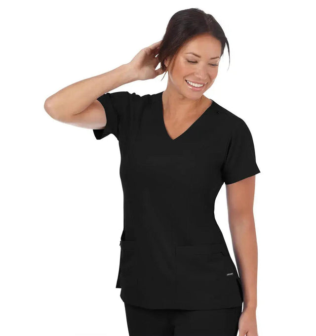 Jockey Ladies Curves Ahead Mock Wrap Top - Main Image Black