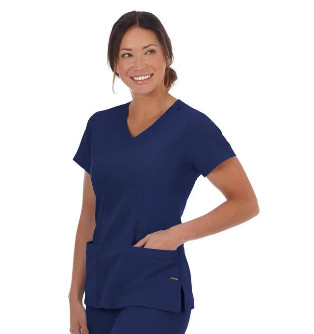 Jockey Ladies Curves Ahead Mock Wrap Top - Main Image New Navy