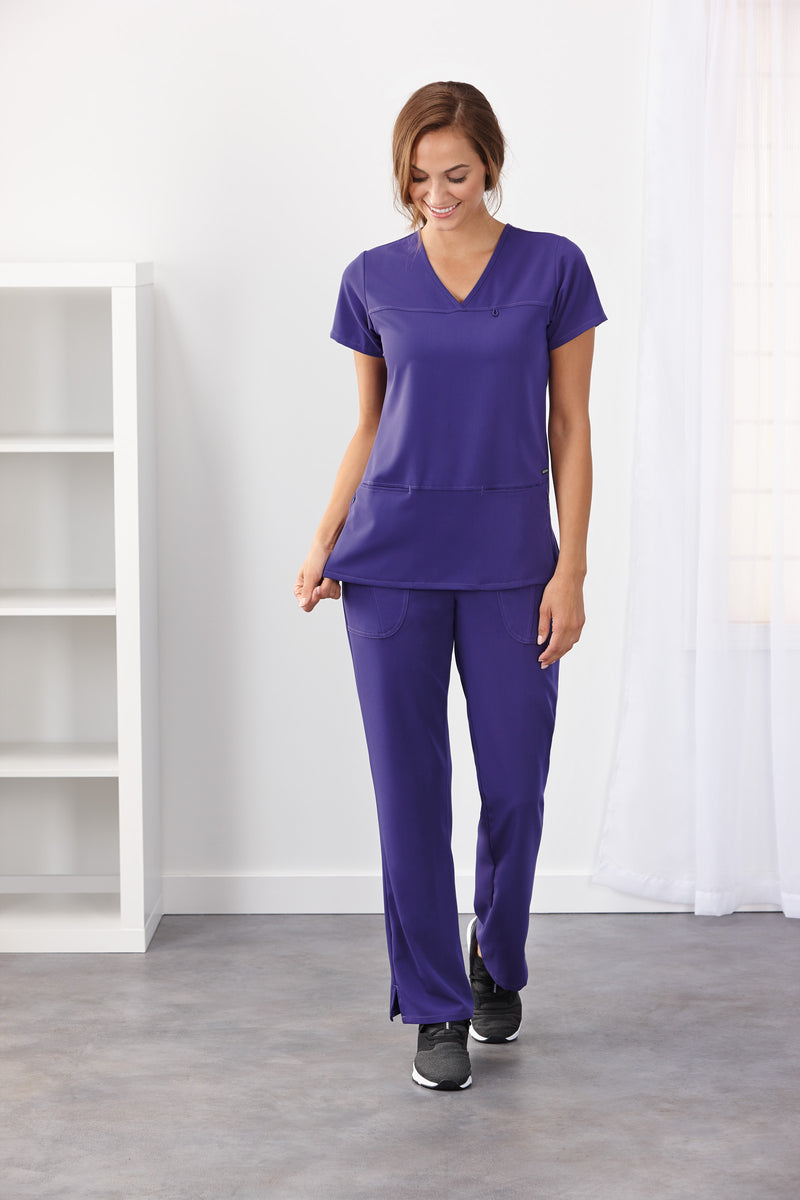 Jockey Ladies Extreme Comfy Pant in Petite & Tall Sizing - Model Image Purple