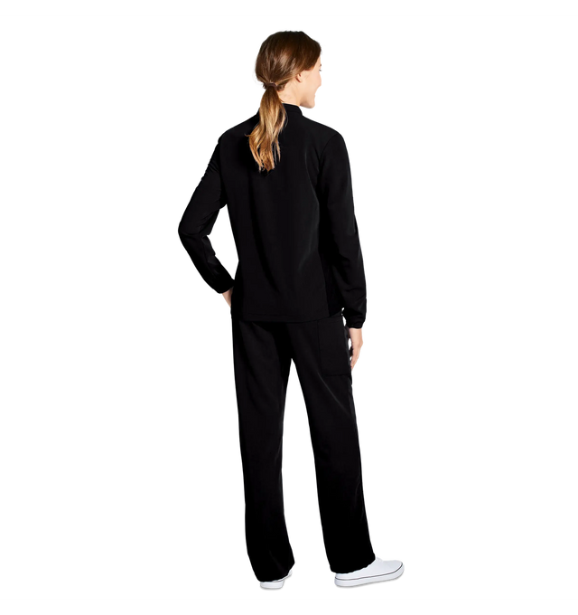 Jockey Unisex Warm Up Jacket-Lady Model Back, Black