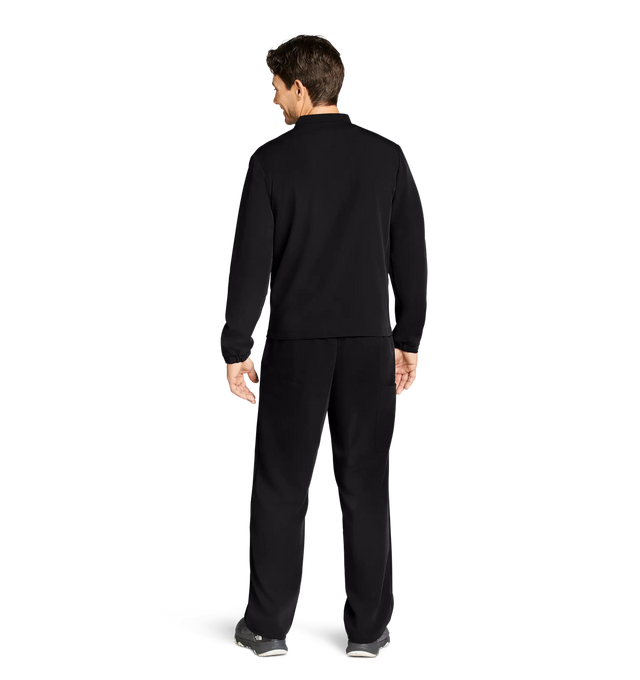 Jockey Unisex Warm Up Jacket-Male Model Back, Black