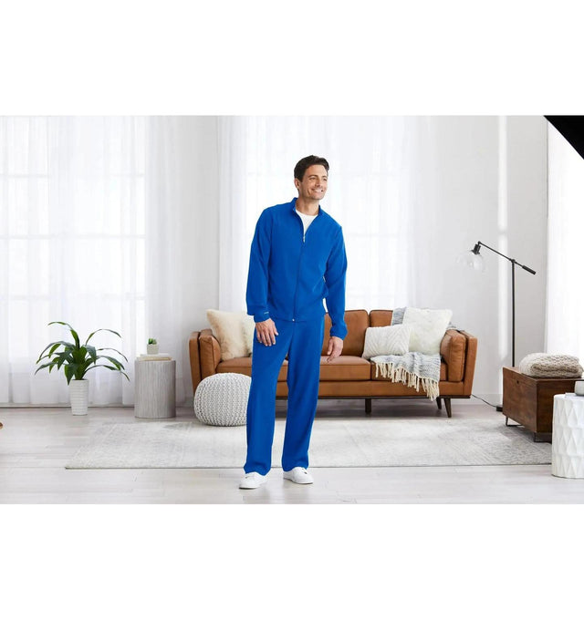 Jockey Unisex Warm Up Jacket-Male Model, Royal