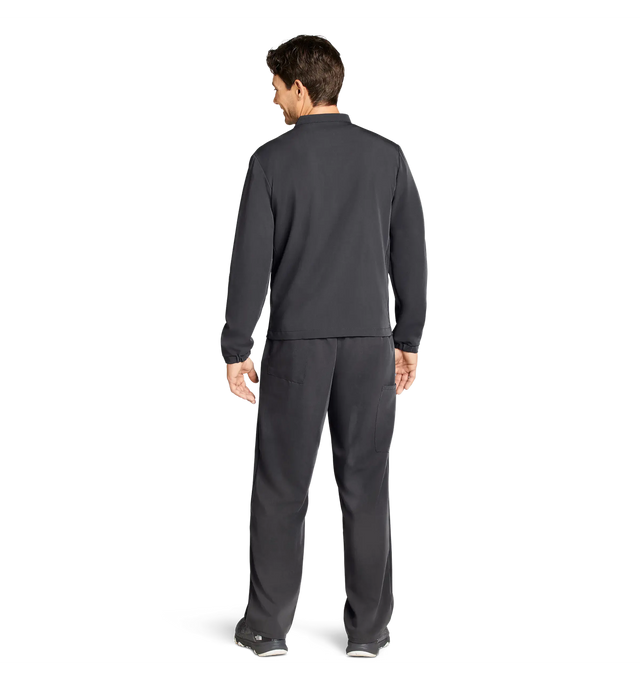 Jockey Unisex Warm Up Jacket-Male Model Back, Charcoal